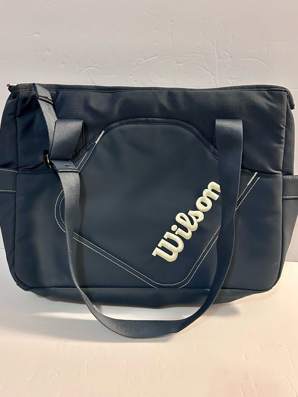Wilson Pickleball Lifestyle Tote Bag on blue/ Grey and white